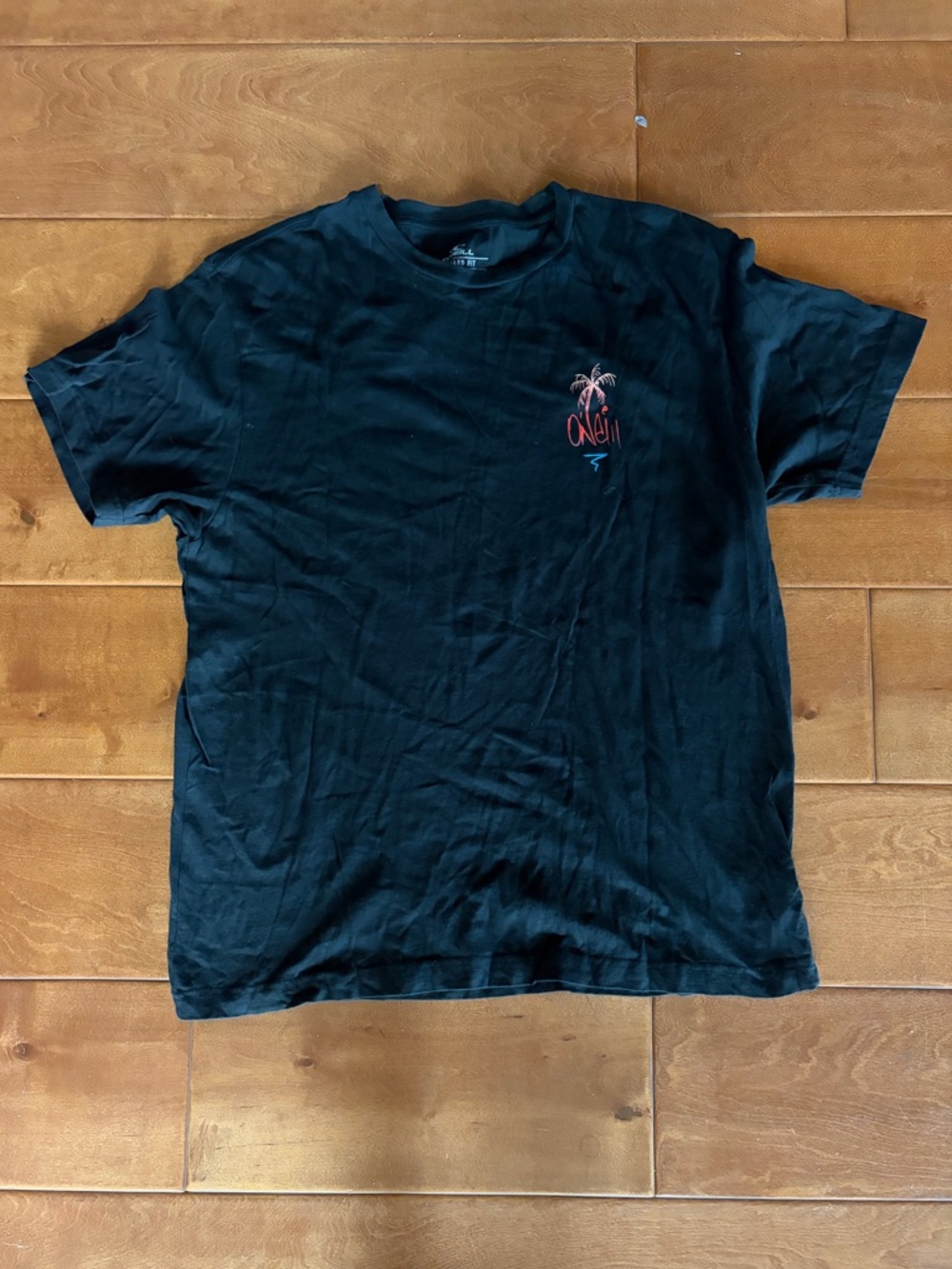O'Neill Black Short-Sleeve Palm Logo Tee